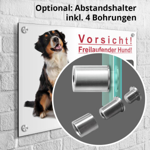 Bernersennen Hunde Schild - Vorsicht! Freilaufender Hund