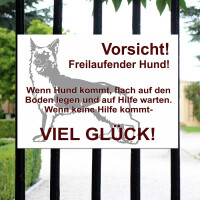 Sch&auml;ferhunde Schild - Vorsicht freilaufende Hunde!