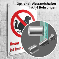 Unser Gundst&uuml;ck ist kein Hundeklo! Schild