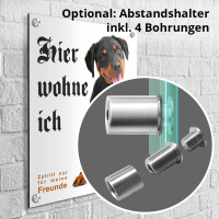 Rottweiler Schild - HIER WOHNE ICH!