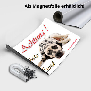 Dalmatiner Hunde Schild - Achtung freilaufender Hund!