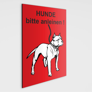 Hunde bitte an die Leine! Schild - Leinenpflicht!