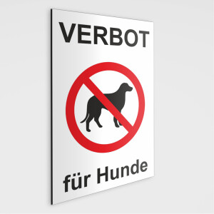 Schild - Verbot für Hunde - Hunde Verboten Schild