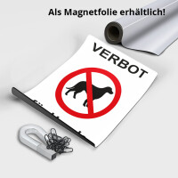 Schild - Verbot f&uuml;r Hunde - Hunde Verboten Schild