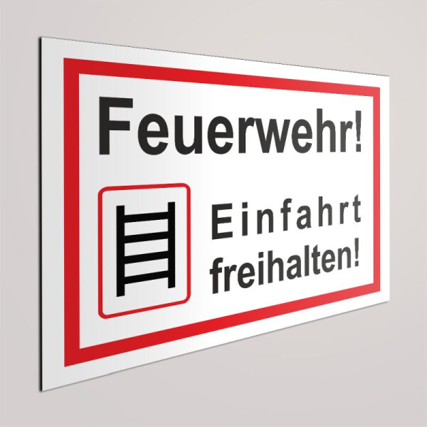 Feuerwehr Einfahrt freihalten Schild -  Feuerwehreinfahrt