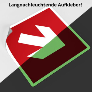 Feuerl&ouml;scher Richtungsweiser, Pfeil diagonale Schild - Feuerl&ouml;scher Beschilderung