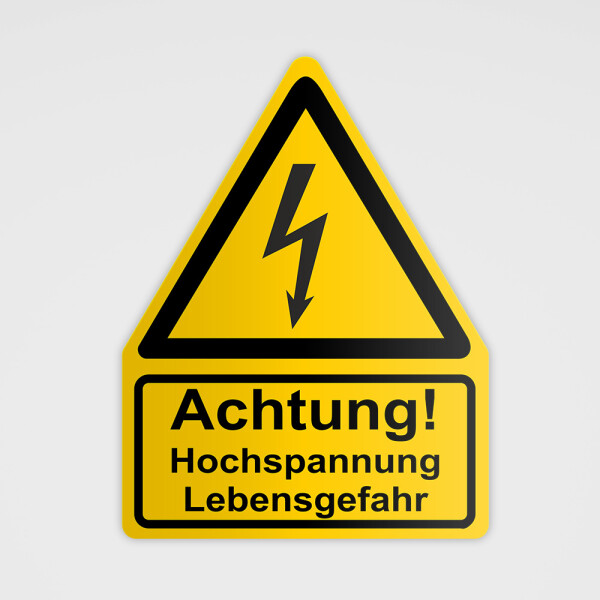 Gefahrenhinweis Schild, Warnaufkleber -Hochspannung Lebensgefahr!