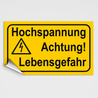 Gefahrenhinweis Schild, Warnaufkleber - Vorsicht...