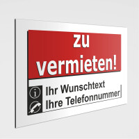 zu vermieten Schild