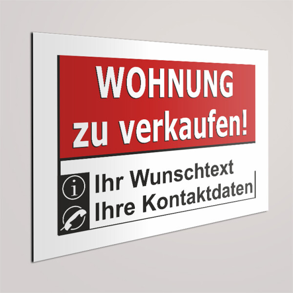 Ihr Individuelles "Wohnung zu verkaufen Schild"