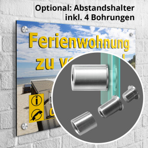 individuelles -Ferienwohnung zu vermieten- Schild