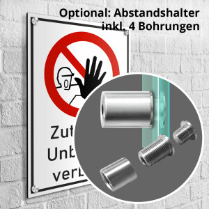 Verboten! Zutritt verboten Schild. Unbefugte haben keinen Zutritt!