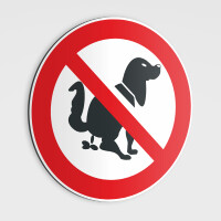 Verboten - kein Hundeklo! Schild, Hundekotschild