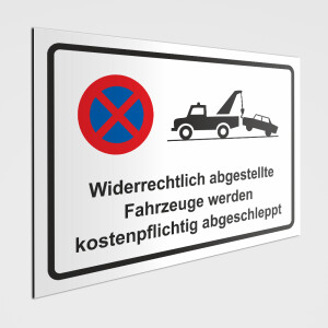 Verboten! Widerrechtlich geparkte Fahrzeuge werden...