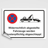 Verboten! Widerrechtlich geparkte Fahrzeuge werden...