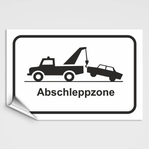 Verboten! Abschleppzonen Schilder u. Abschleppzonen Aufkleber