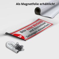 Bitte keine Werbung einwerfen als Aufkleber oder Magnet