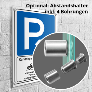 Parkplatzschild - Kundenparkplatz mit Ihrem eigenem Text