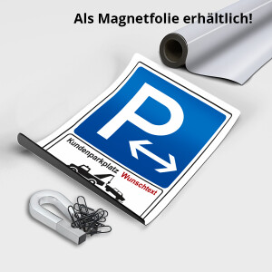 Parkplatzschild - Kundenparkplatz mit Ihrem eigenem Text