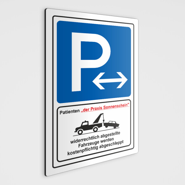 Patientenparkplatz Schild, als Parkschild oder als Parkplatz Aufkleber