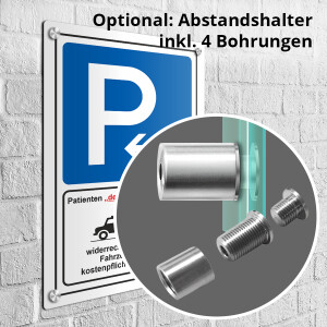 Patientenparkplatz Schild, als Parkschild oder als Parkplatz Aufkleber