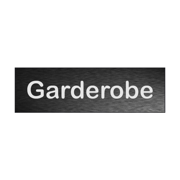 Hinweisschilder! Garderoben Schilder, Hinweisaufkleber Garderobe