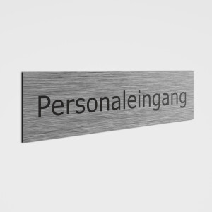 Hinweisschild Personaleingang - Aludibond Schild...