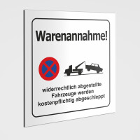 Schild Warenannahme PARKEN VERBOTEN