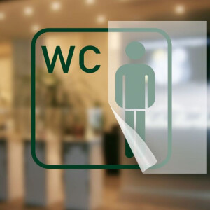 WC Hinweisaufkleber, Herren WC Aufkleber Pikt.1 im Plott