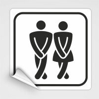 WC Hinweisschild 2,Damen Herren WC Schild-Aufkleber...