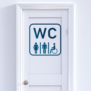 WC Hinweisaufkleber, WC Schild-Toilettenaufkleber im Plott