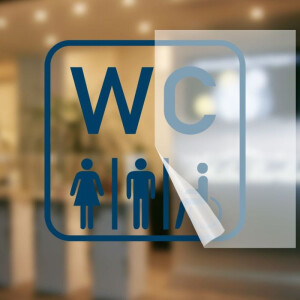 WC Hinweisaufkleber, WC Schild-Toilettenaufkleber im Plott