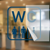 WC Hinweisaufkleber, WC Schild-Toilettenaufkleber im Plott