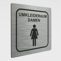 Umkleideräume Schild, Umkleideraum Damen, Alu...