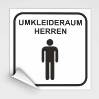 Umkleidekabinen Hinweisschild, Umkleide Herren Aufkleber,...