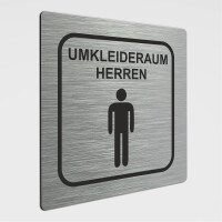 Umkleideräume Schild, Umkleideraum Herren, Alu...