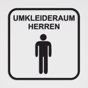 Umkleidekabinen Schild Herren, Aufkleber Symbol Umkleide,...