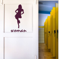 Piktogramm-Aufkleber Woman Umkleide o. WC im Folienschnitt