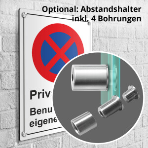 Verbotsschild - Privatstra&szlig;e Benutzung auf eigene Gefahr!