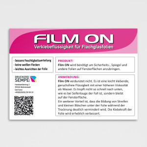 Film ON Verklebefl&uuml;ssigkeit f&uuml;r Flachglasfolien 5 Liter