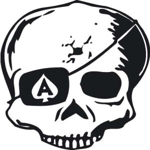 Autoaufkleber &quot;Skull As&quot; Totenkopf