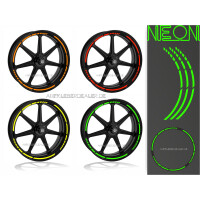 Felgenaufkleber, Wheel Stripes NEON Farben