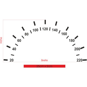 Cooler Heckscheibenaufkleber Tacho