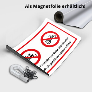 Bitte keine Fahrr&auml;der und Motorroller abstellen! Verbotenschild