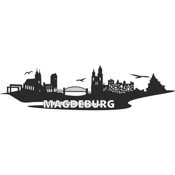 Wandtattoo Magdeburg Skyline