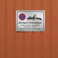 Einfahrt freihalten! Schild im DIN A4 Format