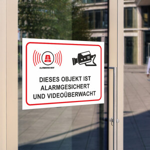 Schild Dieses Objekt ist Video&uuml;berwacht DIN A4