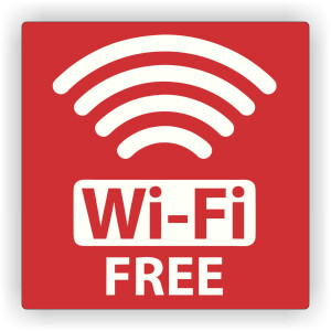 free Wi-Fi Hot Spot Aufkleber