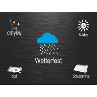 wetterfeste Aufkleber