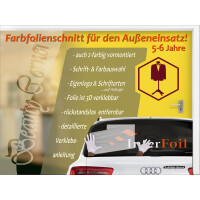 Aufkleber für Werbebeschriftungen